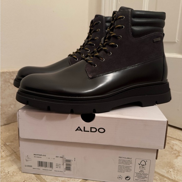 ALDO Men's Mayfair Leather Lace Up Boots size 10.5 - Picture 1 of 7